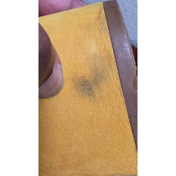 Sorel Nadia Women's Yellow Leather Open-Toe Slip on Block Heeled Sandals Size 10 - Picture 11 of 12